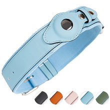 Load image into Gallery viewer, blue AirTag dog collar
