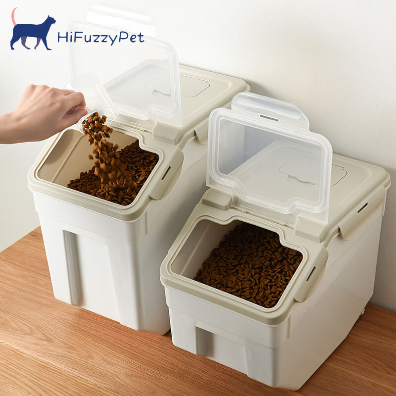 Household Storage Boxes Food Storage Bucket Sealed Storage Bins Pet Dog Cat  Food Storage Bucket Moisture-proof Timing Sealed Box