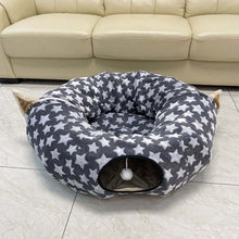 Load image into Gallery viewer, Foldable Cat Tunnel Toys with Central Mat
