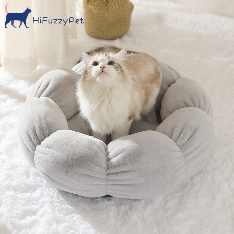 Cozy Washable Cat Bed For Indoor Cats - Soft Mat For Small And