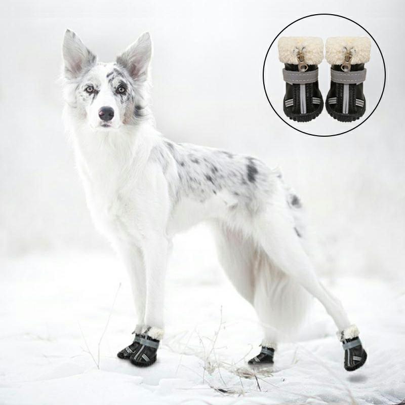 HiFuzzyPet Waterproof Dog Boots for Winter