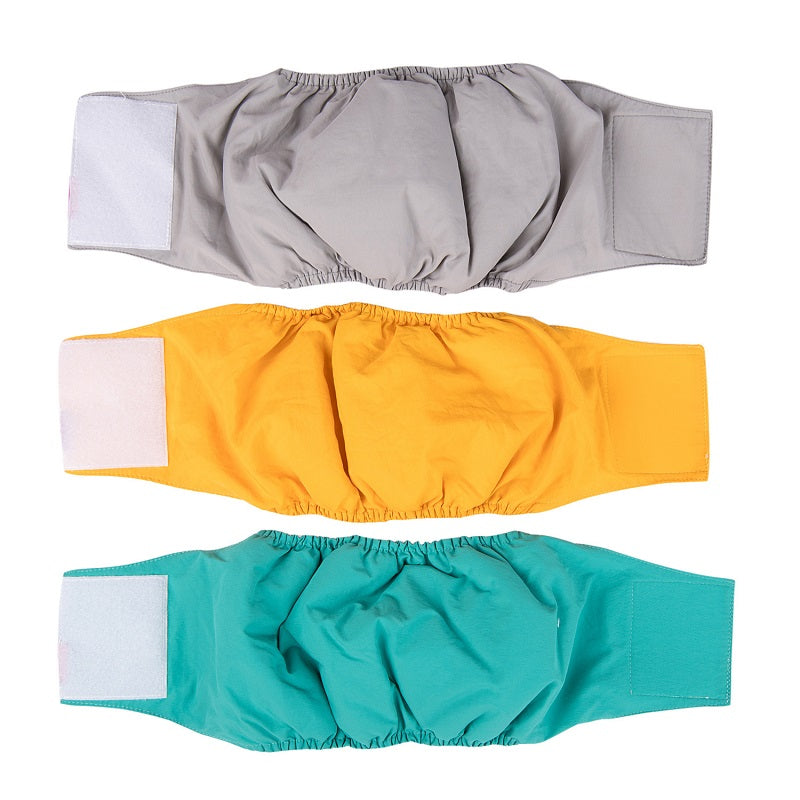 HiFuzzyPet Washable Male Dog Belly Band, 3-Pack