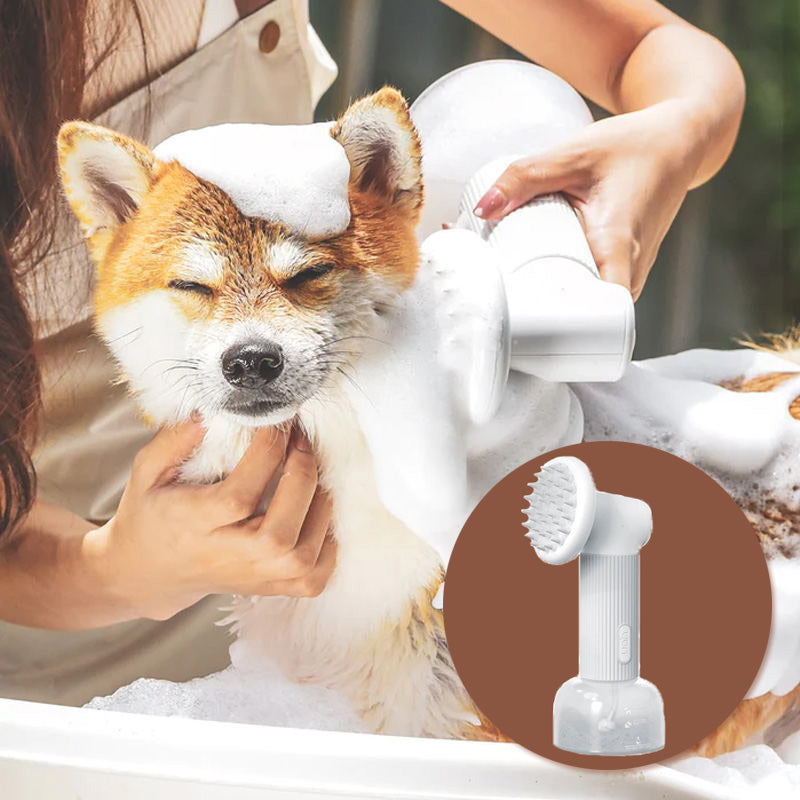 Dog Bath Brush Scrubber - Dog Shampoo Brush Dog Scrubber for Bath Dog Wash  Brush Dog Shower Brush Silicone Pet Bath Brush Puppy Dog Soap Scrubber for