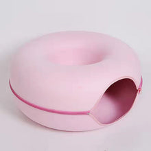 Load image into Gallery viewer, HiFuzzyPet Donut Shaped Felt Cat Cave Bed, Cat Tunnel Bed
