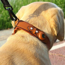 Load image into Gallery viewer, brown AirTag dog collar
