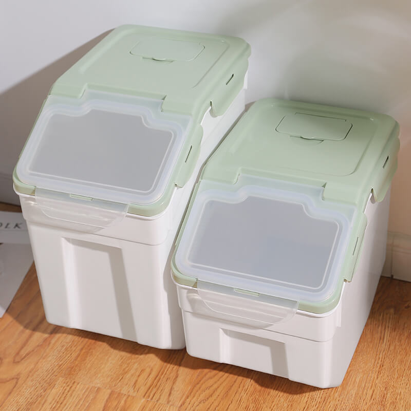 Large plastic outlet dog food container