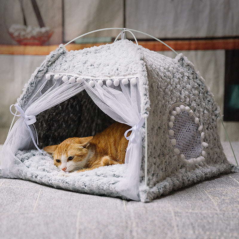 HiFuzzyPet Stylish Sunshade Pet Cats Tent Bed