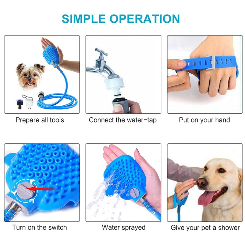 Aquapaw Shower Sprayer Scrubber Pet Bathing Tool