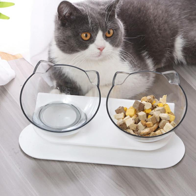 Elevated Cat Bowls 4 different angles and height Tilted Platform Pet Feeder