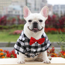 Load image into Gallery viewer, HiFuzzyPet Soft Dog Plaid Shirts with Bow Tie
