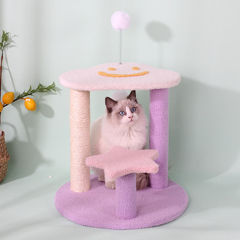 HiFuzzyPet Cat Tree With Scratching Post, Cat Tower For Indoor
