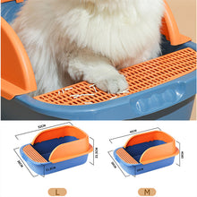 Load image into Gallery viewer, HiFuzzyPet Semi-Closed Top Cat Litter Tray, Kitty Toilet With Shovel
